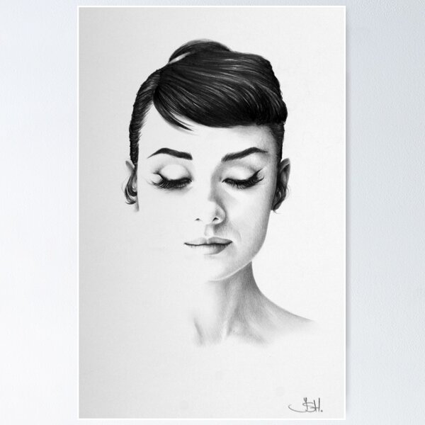 Audrey Hepburn Minimal Portrait Poster