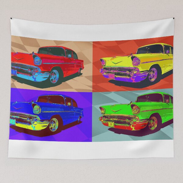 Item preview, Chevy Bel Air 57, Pop Art style digital illustration. designed and sold by htrdesigns.
