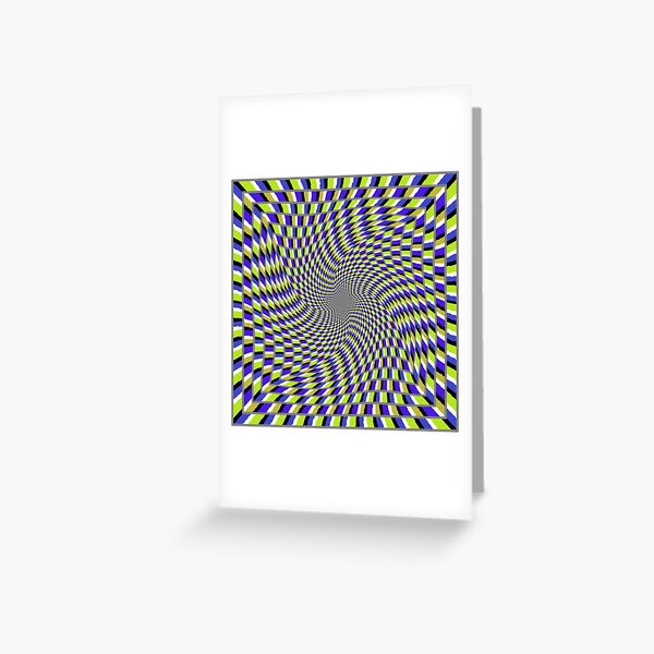 Optical #Art: Moving #Pattern #Illusion - #OpArt  Greeting Card