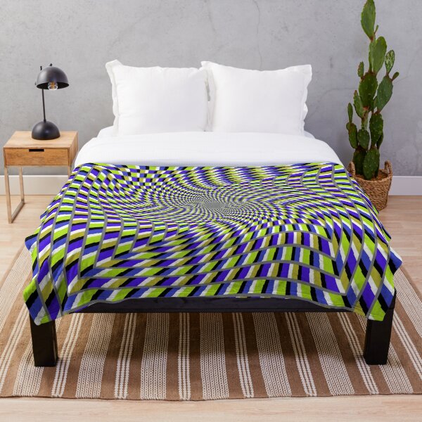 Optical #Art: Moving #Pattern #Illusion - #OpArt  Throw Blanket
