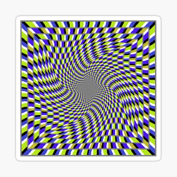Optical #Art: Moving #Pattern #Illusion - #OpArt  Glossy Sticker