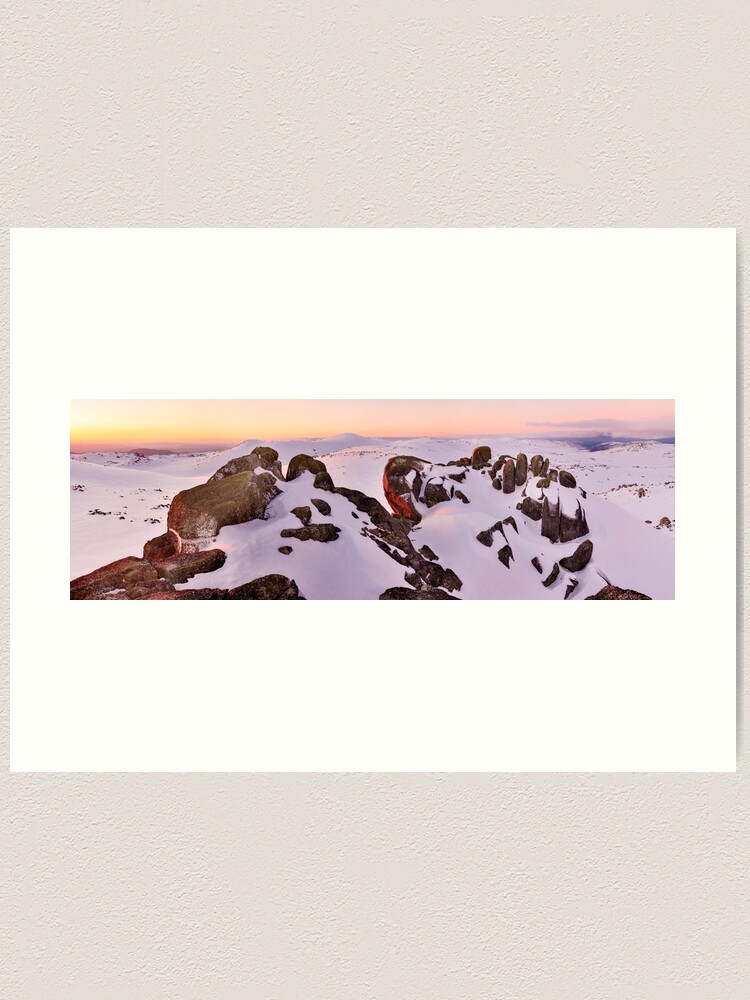 Alternate view of Summit from North Rams Head, Mt Kosciuszko, New South Wales, Australia Art Print