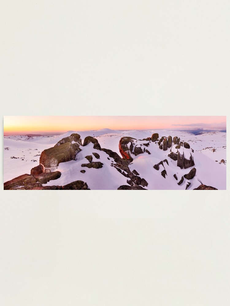 Alternate view of Summit from North Rams Head, Mt Kosciuszko, New South Wales, Australia Photographic Print