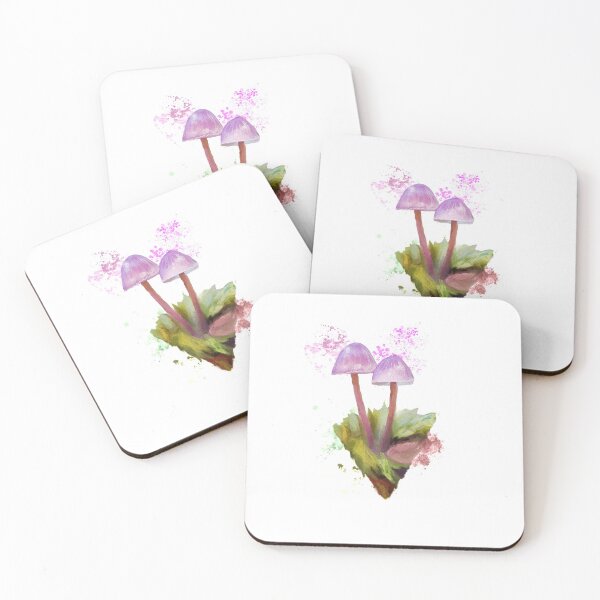 Item preview, Purple Watercolor wild Mushrooms designed and sold by BlueDoorStudio.