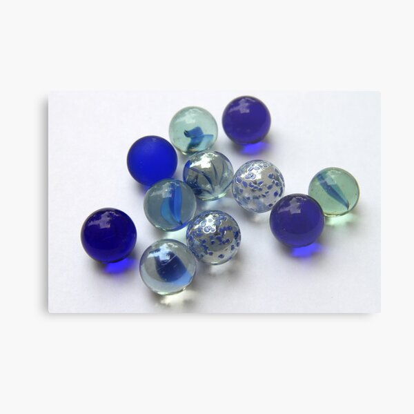 Blue Marbles Metal Print