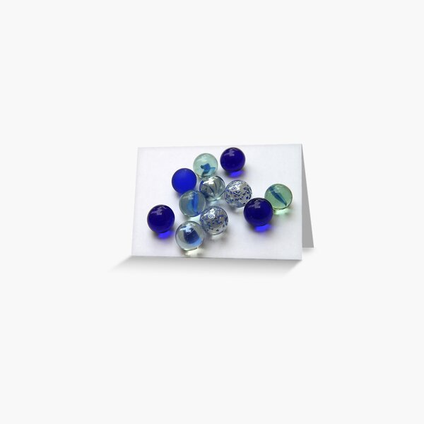 Blue Marbles Greeting Card