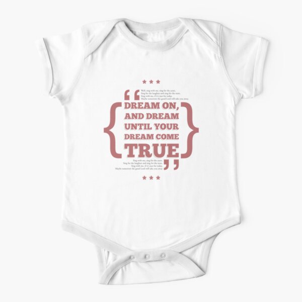 Dream On Short Sleeve Baby One Piece Redbubble