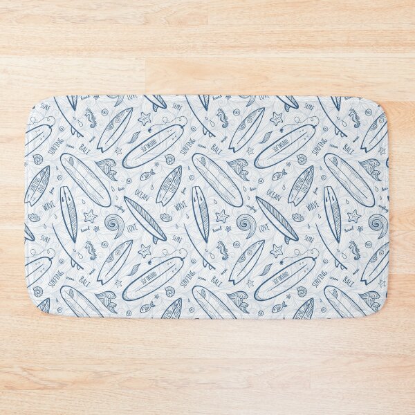 Item preview, Light blue doodle surfing boards designed and sold by 1enchik.