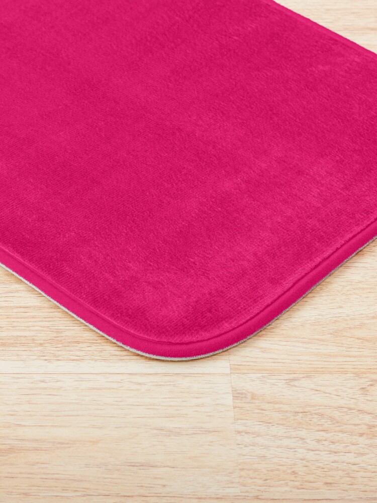 "Fuchsia Flat Color" Bath Mat by jumpercat Redbubble
