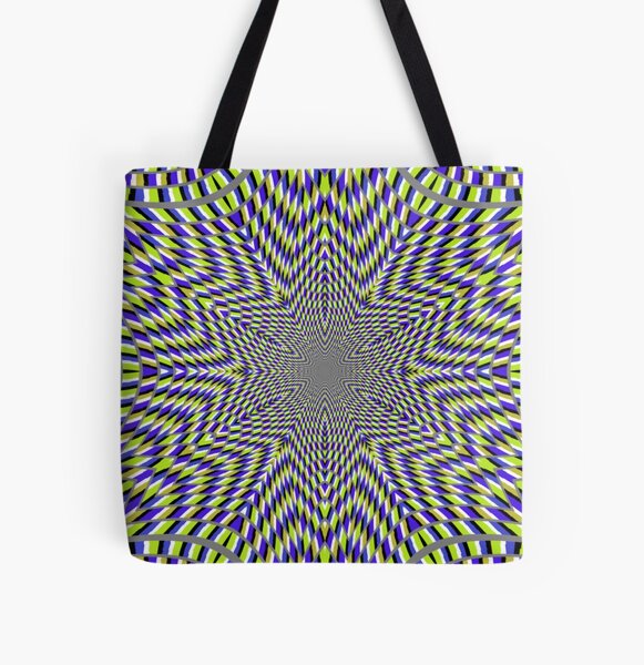 Optical #Art: Moving #Pattern #Illusion - #OpArt  All Over Print Tote Bag