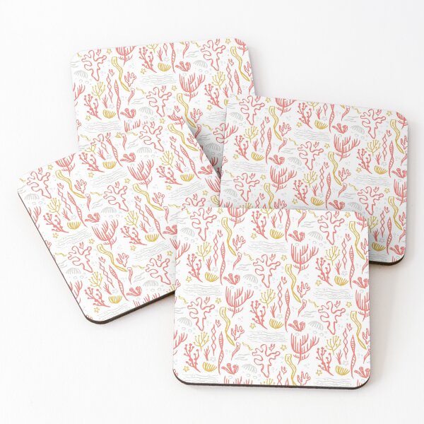 Coral & Seaweed Coasters (Set of 4)
