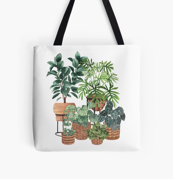 Bees And Plants Line Art Tote Bag Design Vector Download