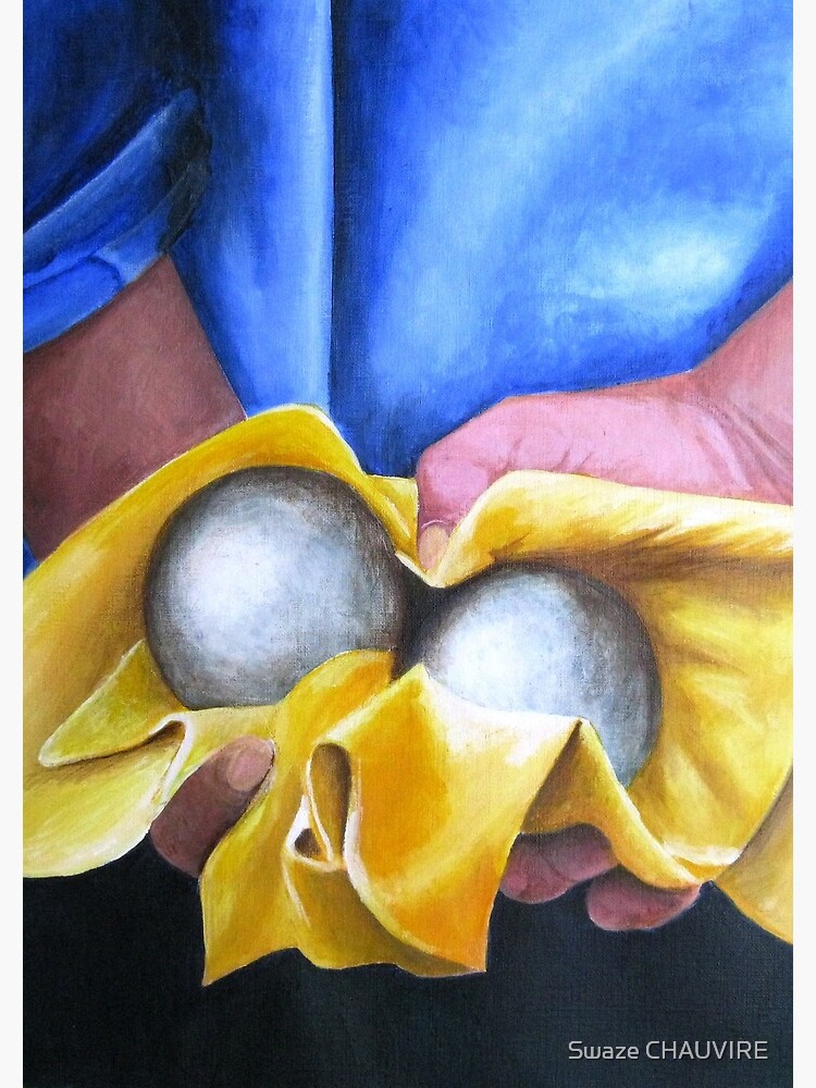 Aperçu 3 sur 3. Carnet avec l'œuvre Le joueur de pétanque créée et vendue par SwazeC.