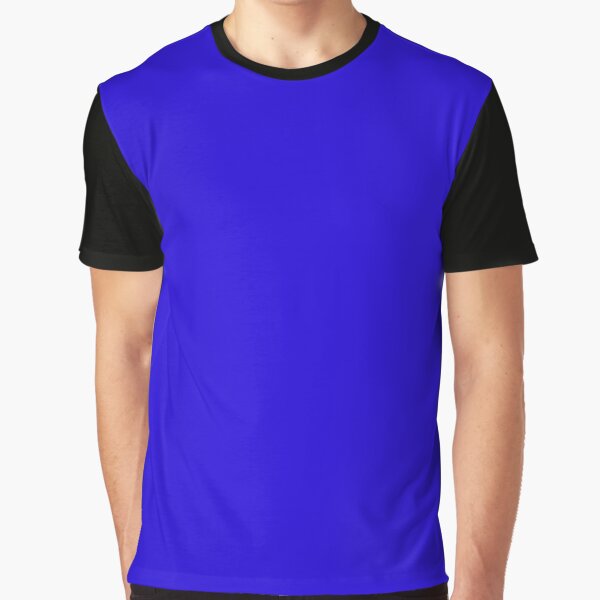 Ultramarine Blue Flat Color Graphic T-Shirt