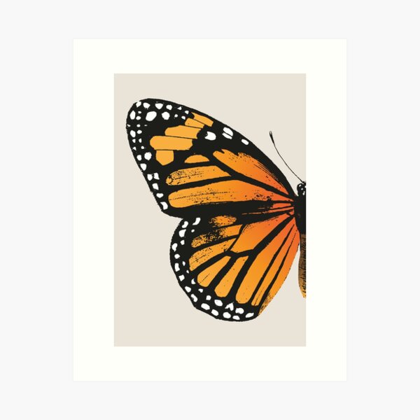 Monarch Butterfly | Left Wing | Vintage Butterflies | Butterfly Wings | Diptych | Art Print