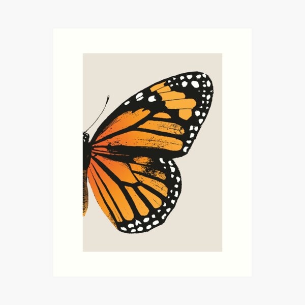 Monarch Butterfly | Right Wing | Vintage Butterflies | Butterfly Wings | Diptych | Art Print
