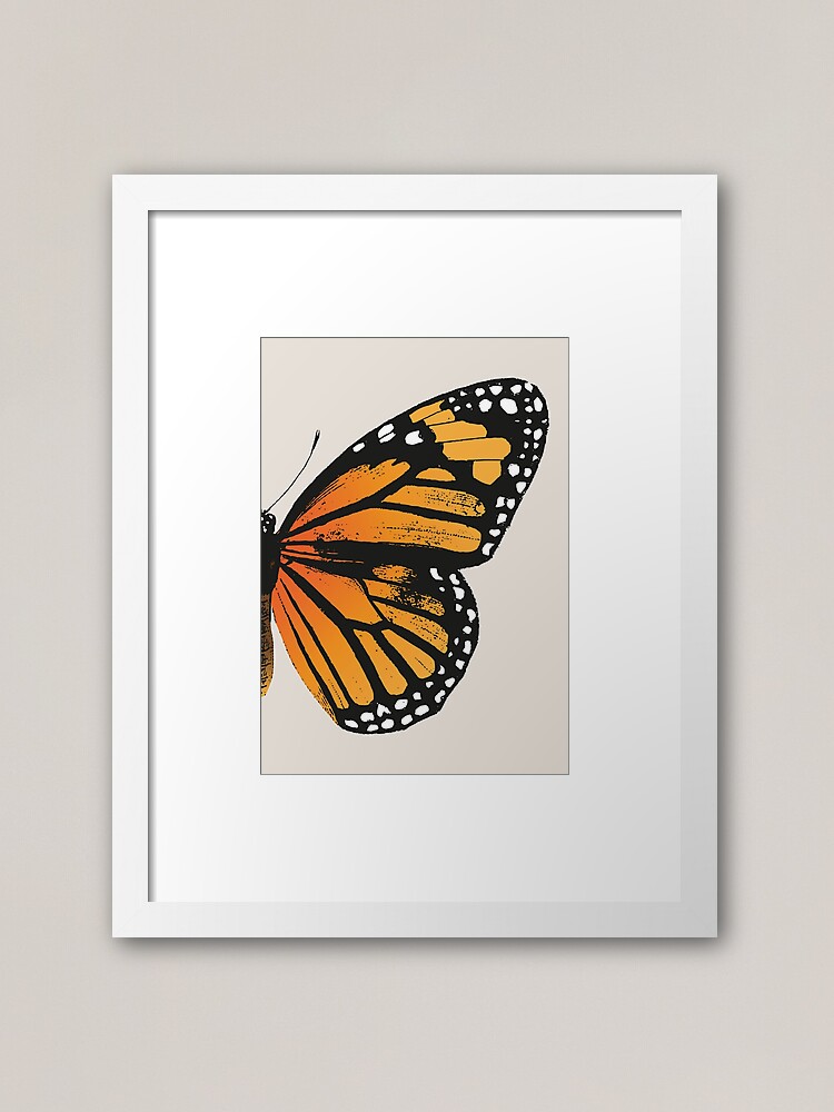 Monarch Butterfly Right Wing Vintage Butterflies Butterfly Wings Diptych Framed Art 