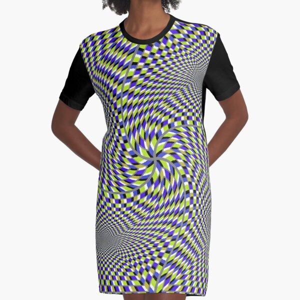 Optical #Art: Moving #Pattern #Illusion - #OpArt  Graphic T-Shirt Dress