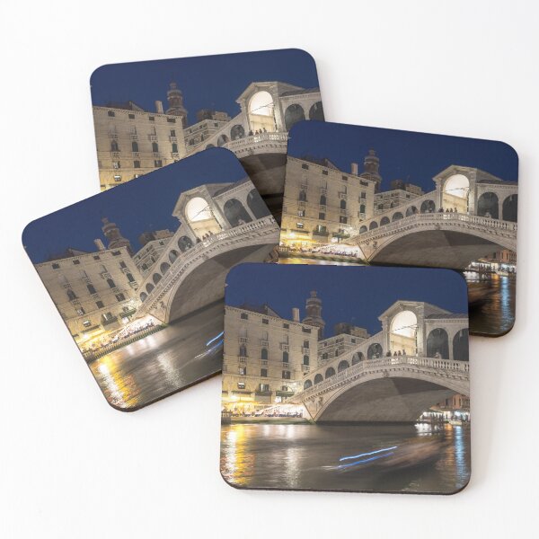 Item preview, Rialto Bridge Midnight - Slow Mo Boats Light Trails designed and sold by Georgia Mizuleva.