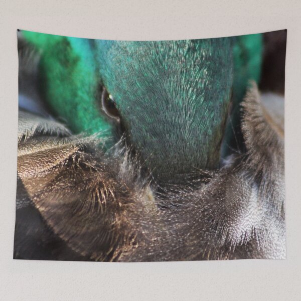 Item preview, Sleepy mallard duck close-up 1 designed and sold by Anna Lemos.