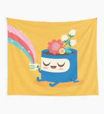 Flower Pot Head and Magic Tea Wall Tapestry