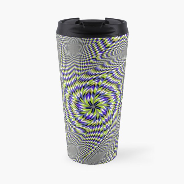 Optical #Art: Moving #Pattern #Illusion - #OpArt  Travel Mug