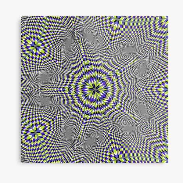 Optical #Art: Moving #Pattern #Illusion - #OpArt  Metal Print