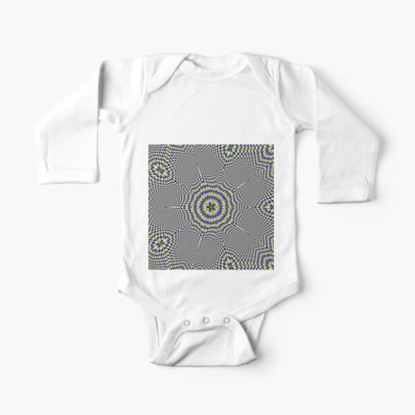 Optical #Art: Moving #Pattern #Illusion - #OpArt  Long Sleeve Baby One-Piece