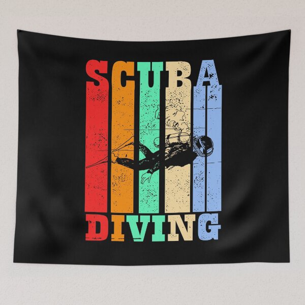 Item preview, Scuba Diving In Vintage Retro Colors designed and sold by donpakito.