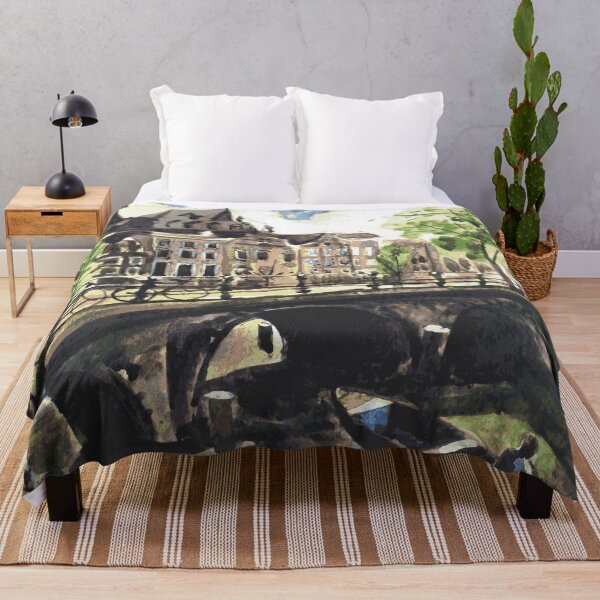 Item preview, Canal Bridge in Amsterdam with Dutch Buildings Netherlands designed and sold by TheJoeyStudio.