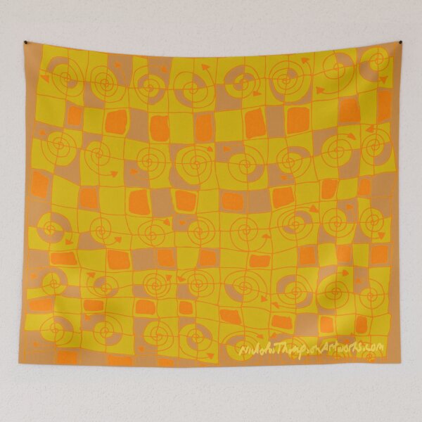 Item preview, Yellow and Orange Squiggles Duffle Bag designed and sold by ntartworks.
