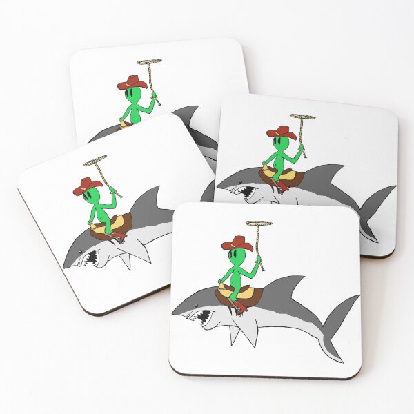 Item preview, Space Dude alien shark rodeo designed and sold by Emily Patterson.