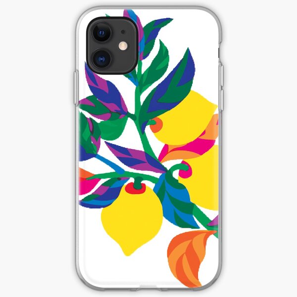 Lemon Abstract Print iPhone Soft Case