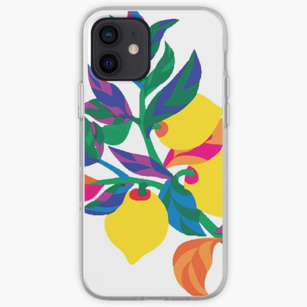Lemon Abstract Print iPhone Soft Case