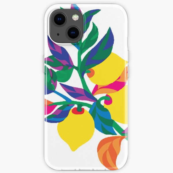 Lemon Abstract Print iPhone Soft Case