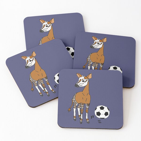 Item preview, Funny Okapi Playing Soccer Cartoon designed and sold by Nature's Fancy.