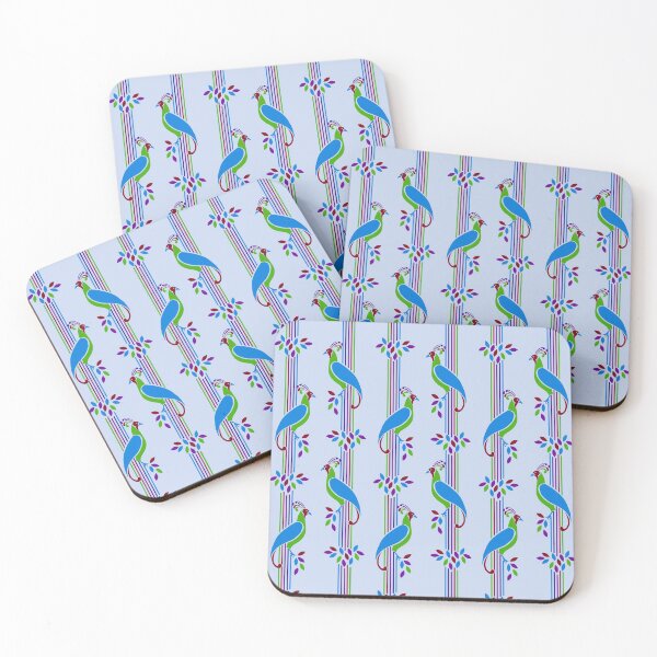 Item preview, Vintage Art Deco Birds and Stripes Pattern 2 designed and sold by Anna Lemos.