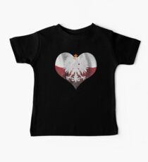 Polish Flag Eagle Heart Baby Tee