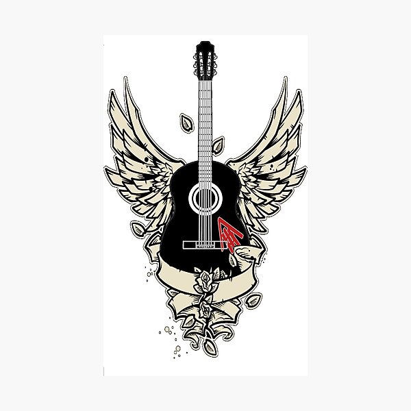 Item preview, Ambrose, The Immortal Bard Guitar Logo designed and sold by Gowombat.