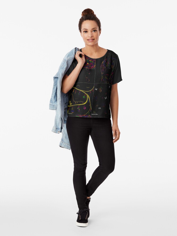 Thumbnail 4 of 6, Chiffon Top, Subtracting Night from Rainbows, full collection designed and sold by StephOBrien.