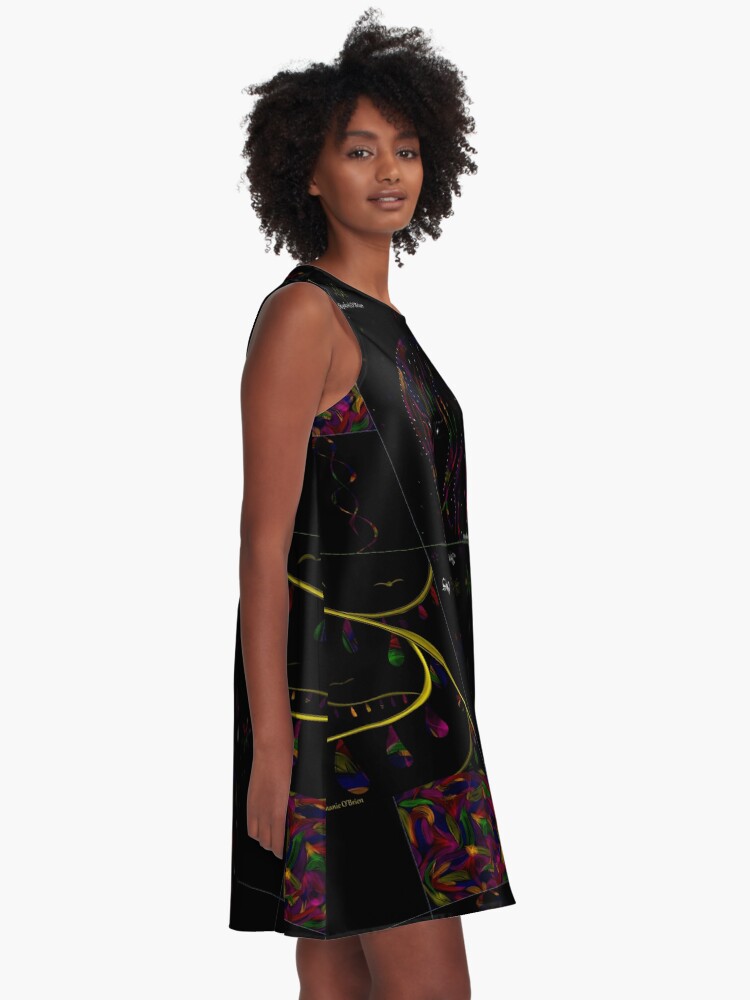 Thumbnail 2 of 4, A-Line Dress, Subtracting Night from Rainbows, full collection designed and sold by StephOBrien.