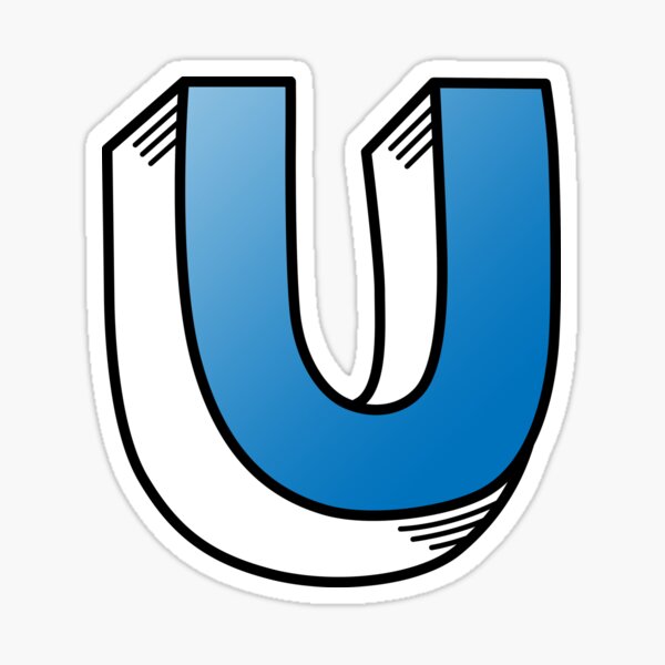 Item preview, The Letter U - Blue designed and sold by FinlayMcNevin.