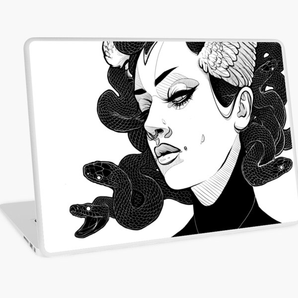 Aperçu de l'œuvre Méduse (serpents noirs) créée et vendue par kerinewton.