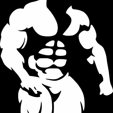 Premium Vector | A logo for a bodybuilder with a black background