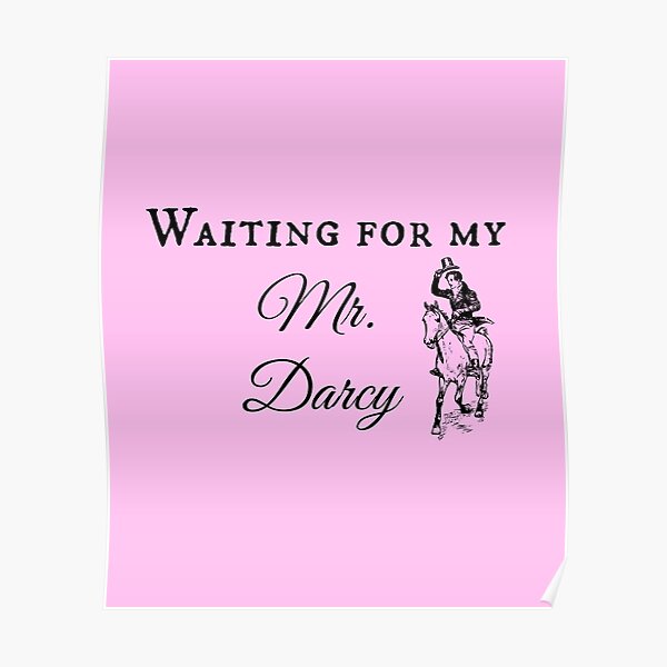 Jane Austen Pride & Prejudice Book Gift Mr. Darcy Poster