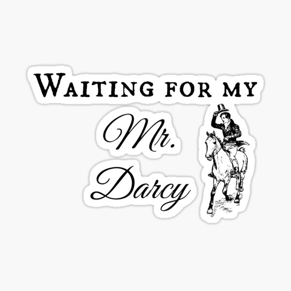 Jane Austen Pride & Prejudice Book Gift Mr. Darcy Sticker