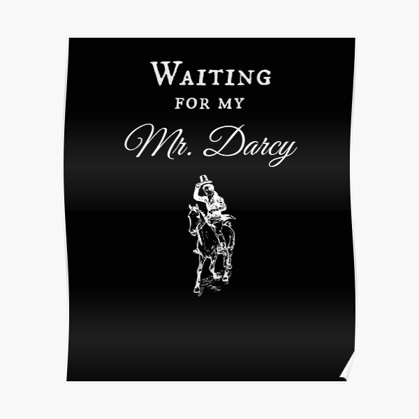 Jane Austen Pride & Prejudice Book Gift Mr. Darcy Poster
