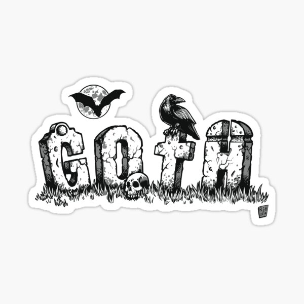 Goth Tombstones Sticker