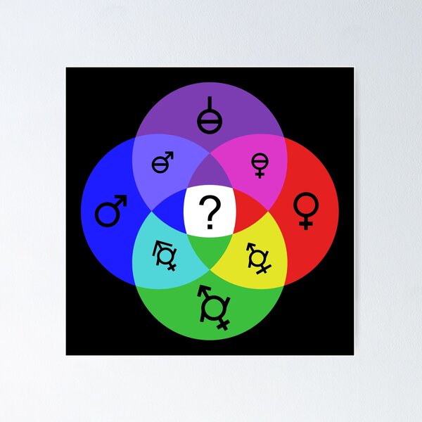 Item preview, Copy of genders - big venn diagram (color) designed and sold by GDB.