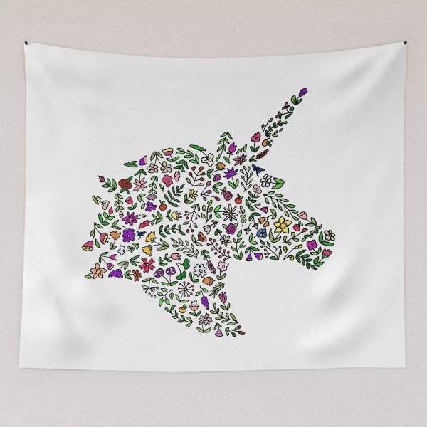 Item preview, Floral Unicorn designed and sold by Qalam&Pixel.